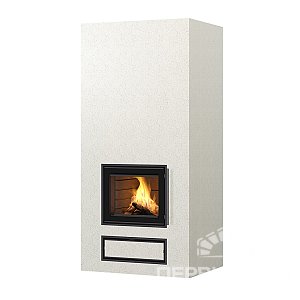 Дровяной печь-камин с духовкой ROSAMO V1 Tulikivi 2100 T plaster