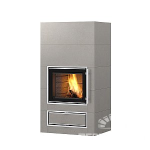 Дровяной камин JAANI V4 Tulikivi 1500 zinc gray