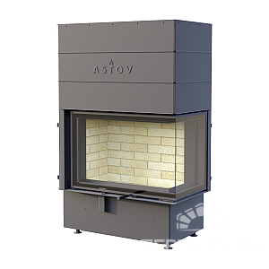 Угловая каминная топка АСТОВ П2C 8457 R для дровяного камина