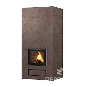 Дровяной печь-камин с духовкой ROSAMO V4 Tulikivi 2100 T brown