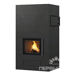 Дровяной печь-камин с духовкой ROSAMO V4 Tulikivi 1800 T black textured