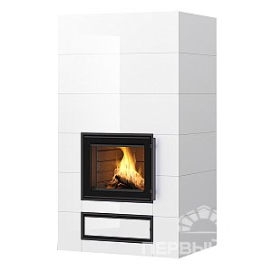 Дровяной печь-камин с духовкой ROSAMO V4 Tulikivi 1800 T white