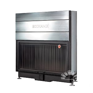 Каминная топка Экокамин ВЕГА 1600 B чёрный шамот подовое горение