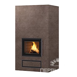 Дровяной печь-камин с духовкой ROSAMO V4 Tulikivi 1800 T brown