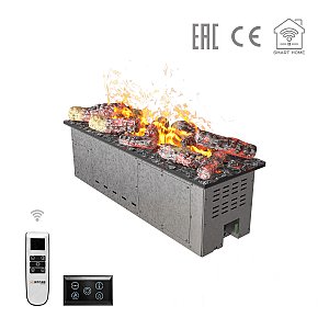 Паровой электроочаг Airtone Vepo RGB 3DA-800 с накладкой имитации дров