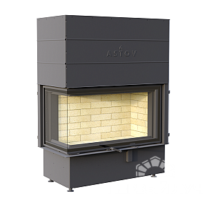 Г-образная топка АСТОВ П2C 10057 L (два стекла) с вертикальным подъёмом