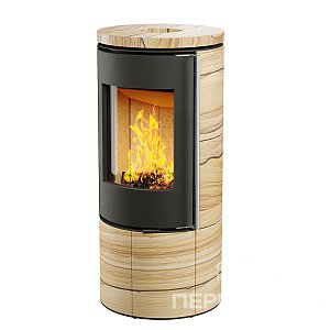Печь-камин АСТОВ R1.0 K MAX с крышкой из песчаника