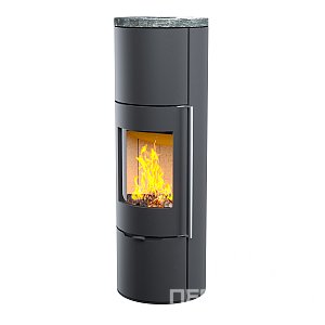 Печь-камин АСТОВ R1 XL с крышкой из пироксенита