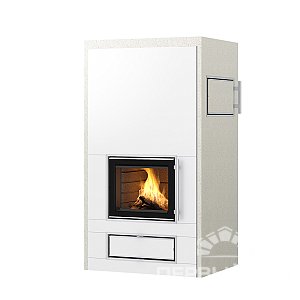 Дровяной печь-камин с духовкой ROSAMO V2 Tulikivi 1800 T white