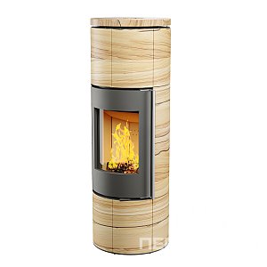 Печь-камин АСТОВ R1.0 XL K MAX с крышкой из песчаника