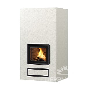 Дровяной печь-камин с духовкой ROSAMO V1 Tulikivi 1800 T plaster