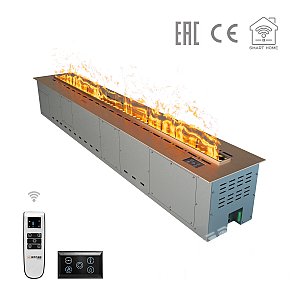 Паровой электроочаг Airtone Vepo RGB 3DA-1500 (Розовое золото-сатин)