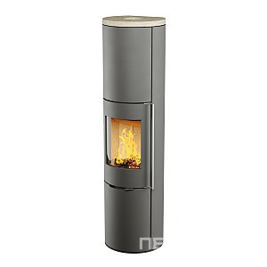 Печь-камин АСТОВ R1 XXXL с крышкой из кремо бежевого камня
