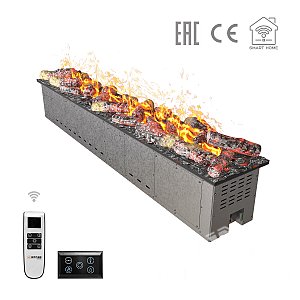 Паровой электроочаг Airtone Vepo RGB 3DA-1500 с накладкой имитации дров