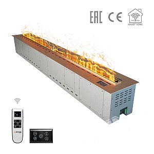 Паровой электроочаг Airtone Vepo RGB 3DA-1800 (Розовое золото-сатин)