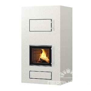 Дровяной печь-камин с духовкой ROSAMO V1 Tulikivi 1800 E plaster