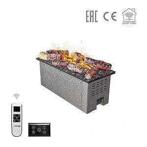 Паровой электроочаг Airtone Vepo RGB 3DA-600 с накладкой имитации дров
