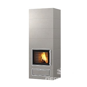 Дровяной камин JAANI V4 Tulikivi 2100 zinc gray
