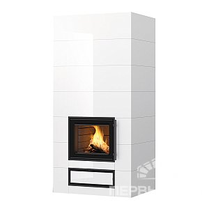 Дровяной печь-камин с духовкой ROSAMO V4 Tulikivi 2100 white