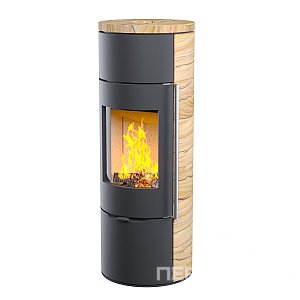 Печь-камин АСТОВ R1.0 LК с крышкой из песчаника