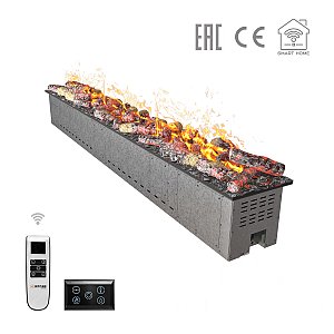 Паровой электроочаг Airtone Vepo RGB 3DA-2000 с накладкой имитации дров