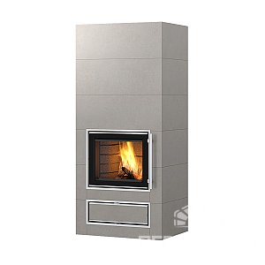 Дровяной камин JAANI V4 Tulikivi 1800 zinc gray