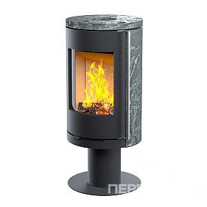 Печь-камин АСТОВ R1.0 NК с крышкой из пироксенита